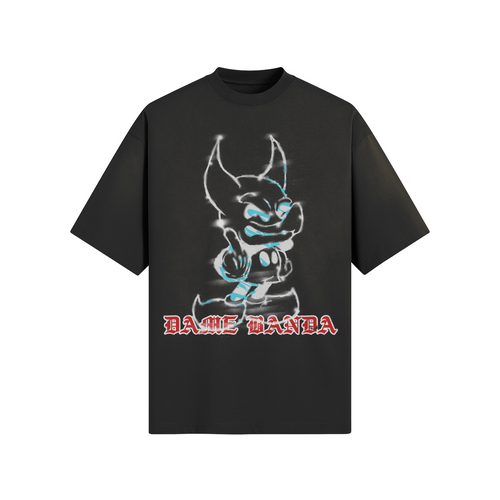 Black t-shirt with a graphic design and 'Dame Danda' text on a white background Premium fabric, limited drops. Shop Rulay Life. Dominican own brand.